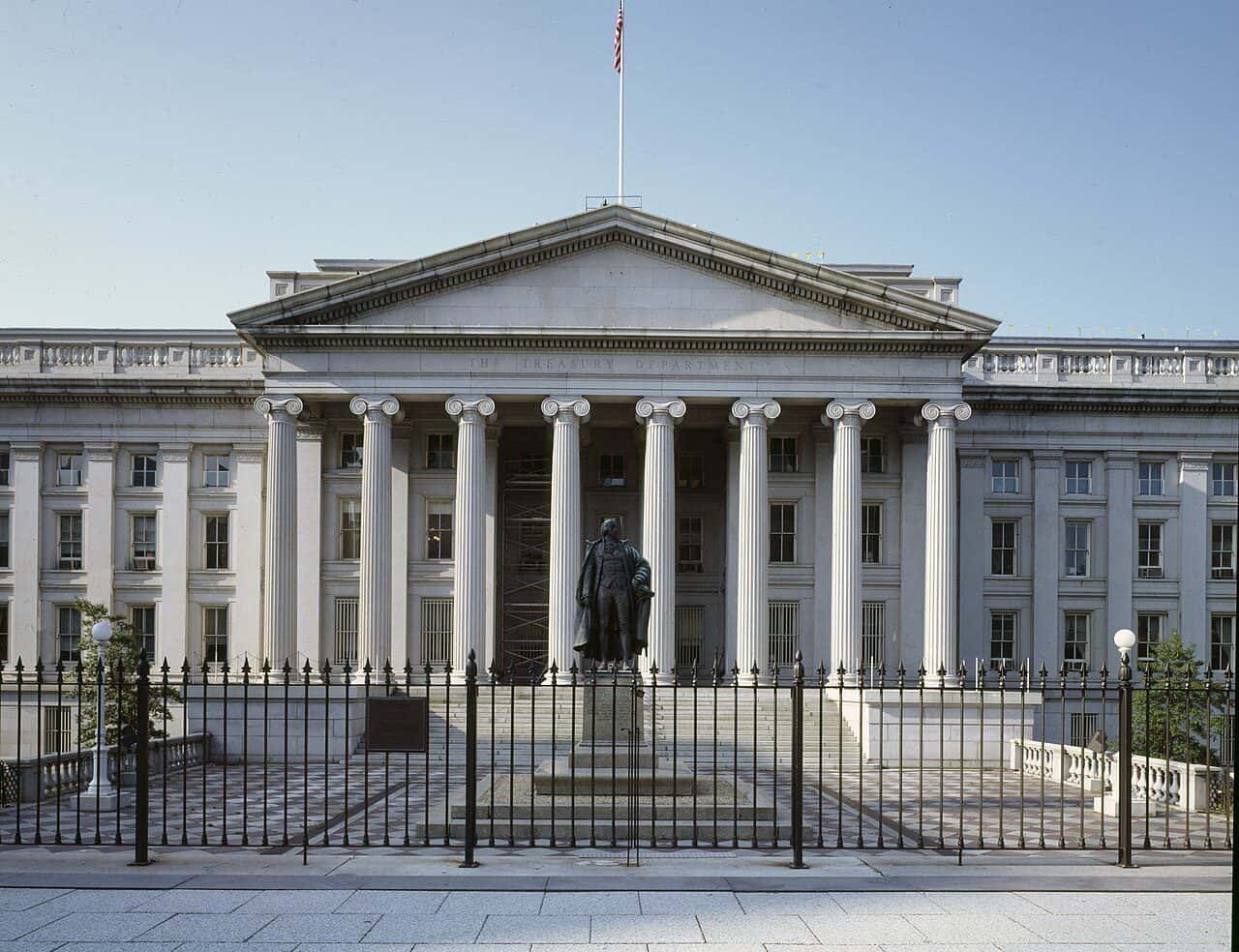 The US Treasury Building, Washington — file photo