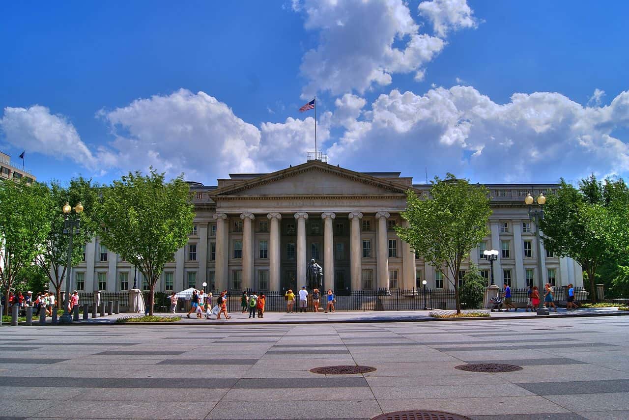 The US Treasury Building, Washington — file photo